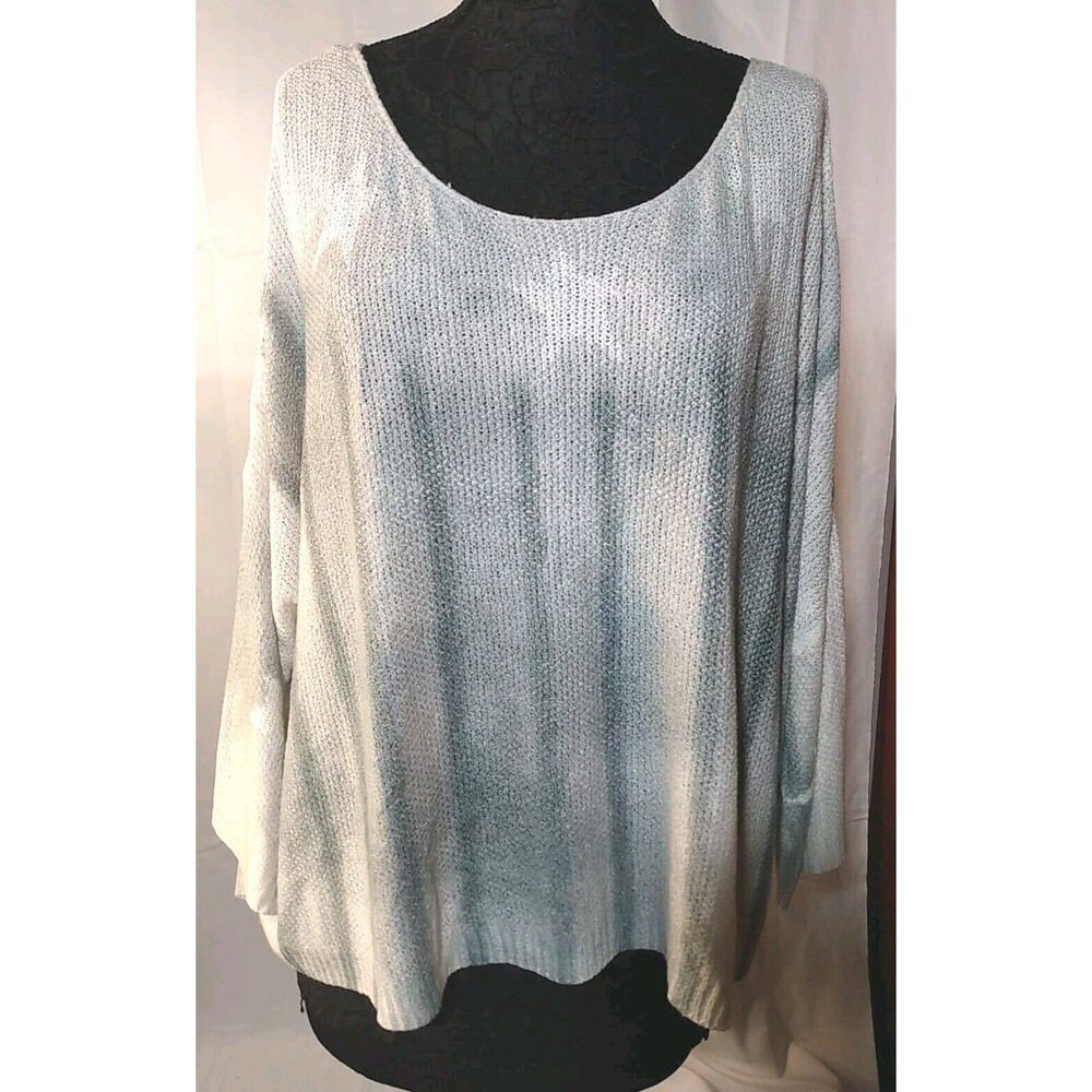 pol women green Blend Star Pattern pullover Relaxed sweater‎ size large